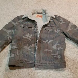 Levi's Sherpa Jacket Woodland Camouflage